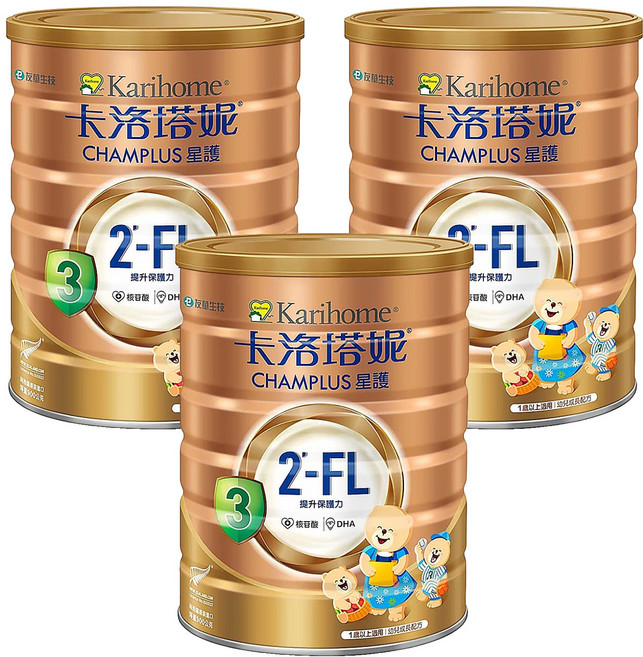 Karihome 卡洛塔妮 星護幼兒成長配方 3號 1-3歲, 900g, 3罐