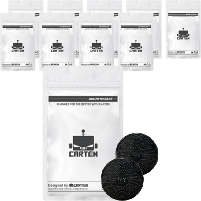 카템 다용도 실리콘 논슬립 대시보드 패드 원형 8cm, 10개, 블랙