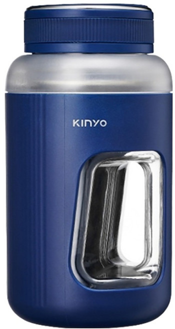Kinyo 無線隨行杯果汁機 附USB充電線 + 替換式杯蓋 10.2 x 10.2 x 19.5cm 500g, JRU-750, 藍色