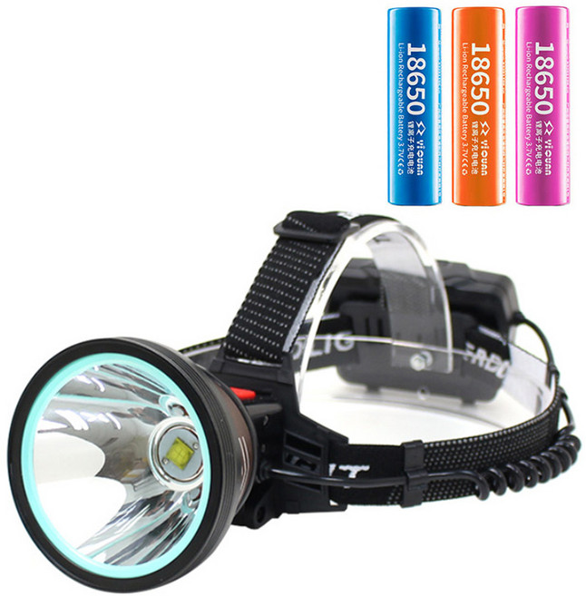 미나티 XHP90.2 충전식 LED 헤드랜턴 J72 + 배터리 1200mAh 풀세트, 블랙