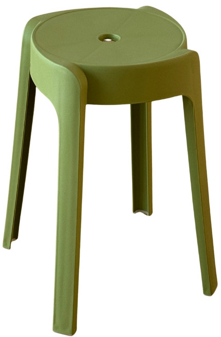 일상도구 원형 간이 스툴, 그린, 1개