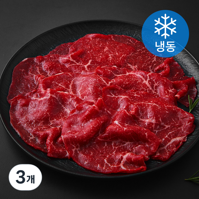 실속한우 조은장터 우둔 1등급 샤브샤브용 (냉동), 300g, 3개
