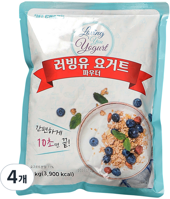 희창유업 러빙유 요거트 파우더, 1kg, 1개입, 4개
