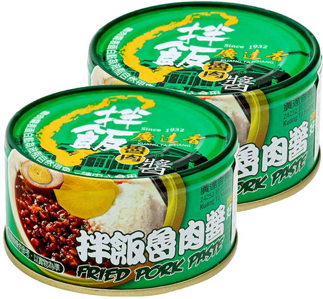 廣達香 拌飯魯肉醬 肉質軟嫩 香而不膩 慢火燉煮, 120g, 2罐