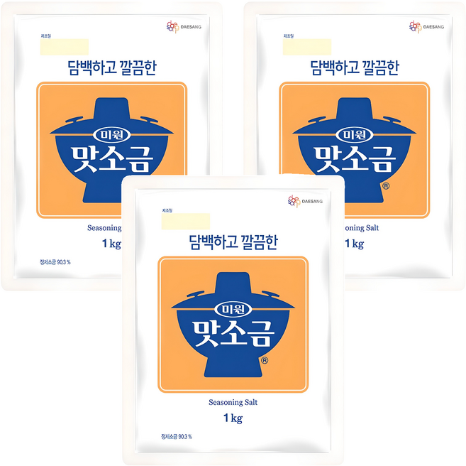 미원 맛소금, 1kg, 3개
