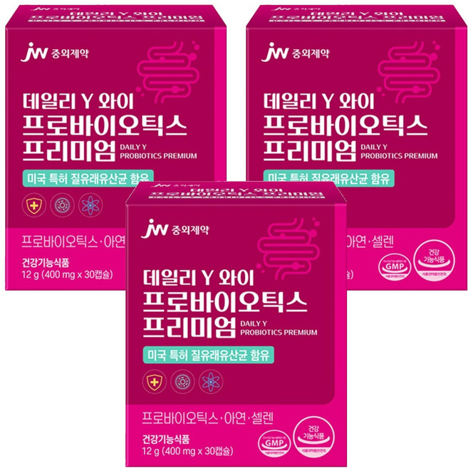 JW중외제약 데일리 와이 프로바이오틱스 프리미엄, 30정, 3개