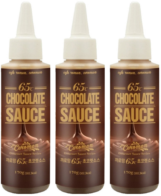 까로망 초코렛 소스 드리즐형, 170g, 3개