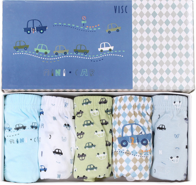 키즈라인 남아용 미니자동차 삼각팬티 5매입 세트