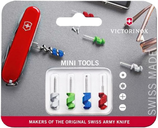 VICTORINOX 瑞士維氏 零配件 迷你4起子套組 (迷你一字起子 SIM卡壓出 迷你星型起子 迷你十字起子), 1組