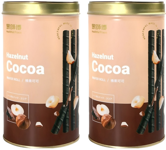 Healthful 黑師傅 捲心酥 榛果可可, 400g, 2罐