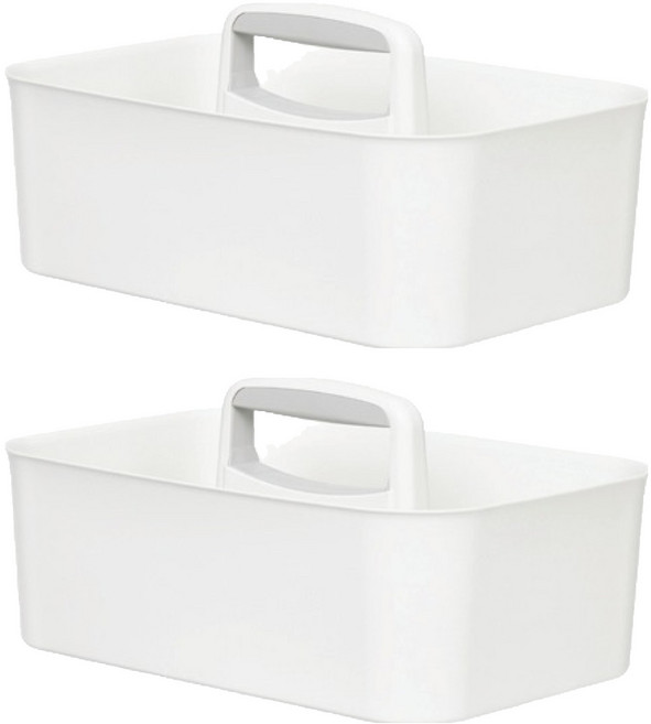 리템 포르타 그란데 다용도 수납 정리함, 아이보리 + 쿨그레이, 2개