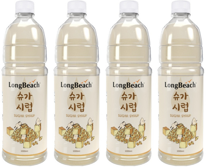 롱비치 슈거시럽, 1L, 4개