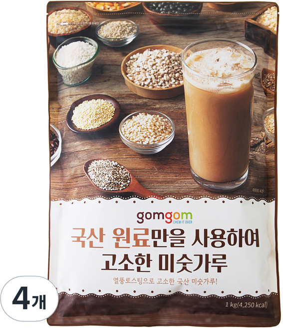 곰곰 국산 원료만을 사용하여 고소한 미숫가루, 1kg, 4개