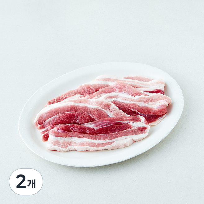 무항생제 인증 한돈 삼겹살 구이용 (냉장), 2개, 500g