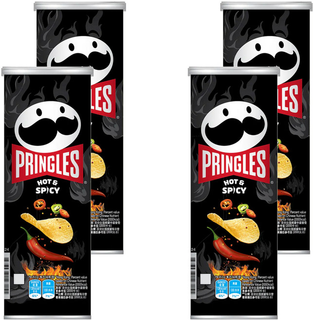 PRINGLES 品客 洋芋片 香辣口味, 102g, 4罐