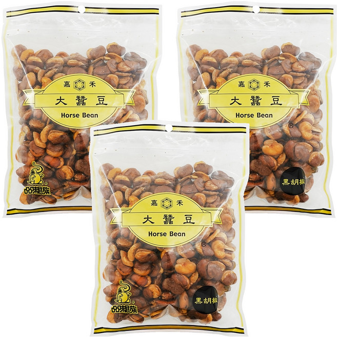 嘉禾牌 大蠶豆 黑胡椒, 400g, 3包