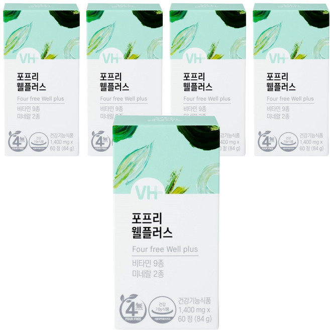VITAMIN HOUSE 4FREE 綜合維他命 Wellplus, 60顆, 5罐