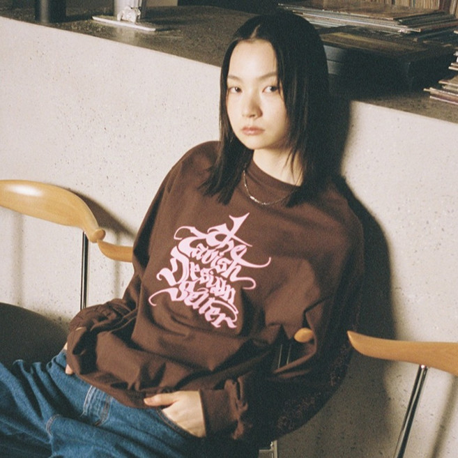 카비시 남녀공용 엠파이어 LS 면 티셔츠