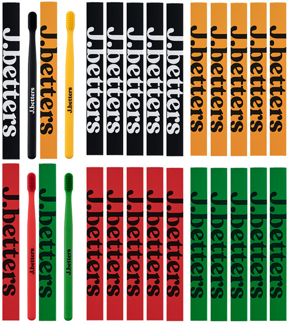 제이베럴즈 미세모 칫솔 4종 세트, 8개입, 6세트