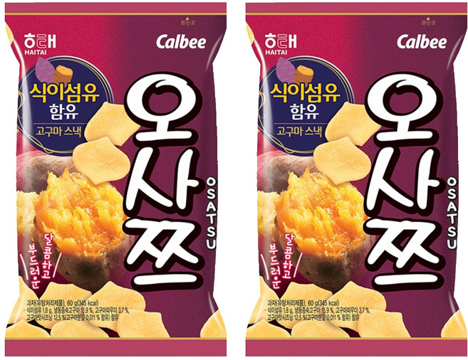 해태제과 오사쯔, 60g, 2개