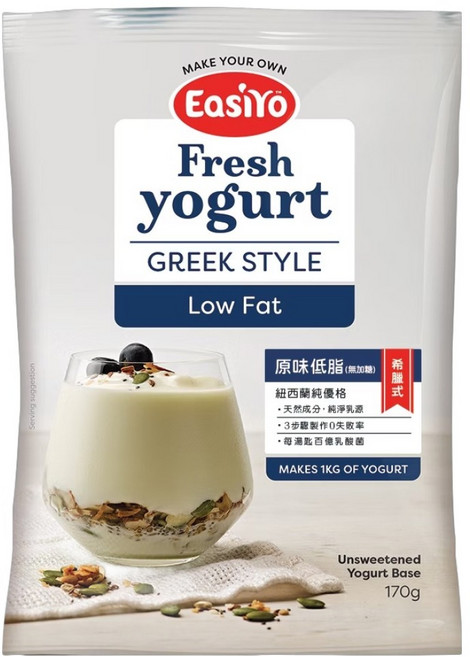 EasiYo 希臘優格粉 原味低脂, 170g, 1包, 1包