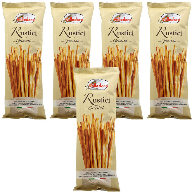 발레도로 그리시니 루스티치 막대과자, 100g, 5개