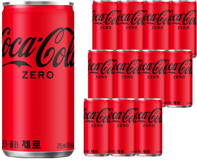 코카콜라 제로, 215ml, 12개