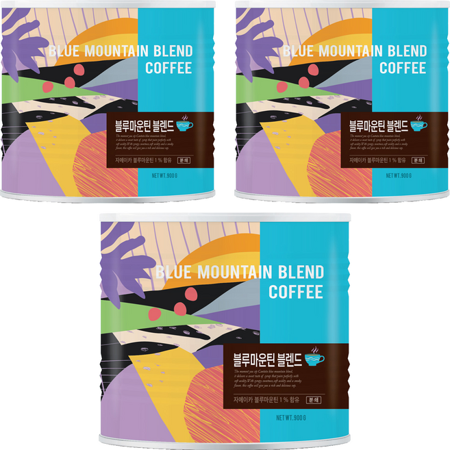 칸타타 블루마운틴 블랜드 커피원두, 900g, 3개, 핸드드립(중간)