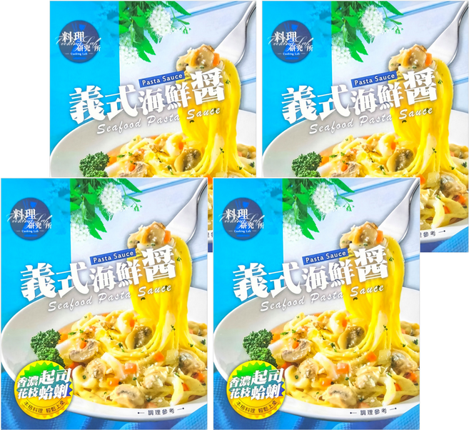 聯夏 料理研究所 義式海鮮醬, 140g, 4盒