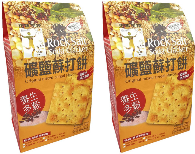 正哲生技 蘇打餅 養生多穀, 380g, 2包