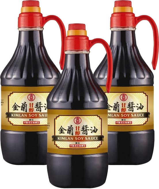 KIMLAN 金蘭 甘醇醬油, 1.5L, 3瓶