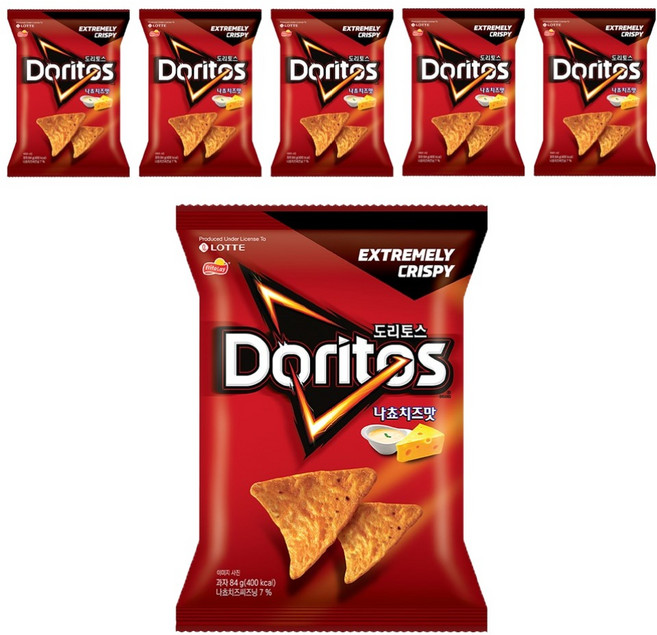 도리토스 나쵸치즈맛, 84g, 6개