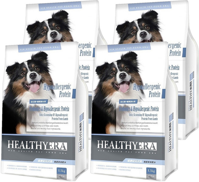 福壽實業 HEALTHYERA 健康紀元 犬用 低過敏照護配方乾糧, 1.5kg, 4袋, 羊肉 + 益生菌 + 低敏蛋白