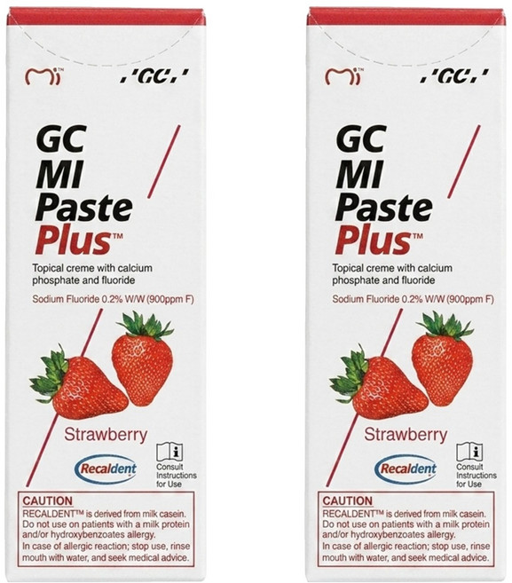 GC 而至 日本原裝 MI Paste Plus 而至牙齒乳膏 含氟 草莓, 40g, 2入