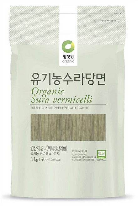 청정원 유기농 수라 당면, 1kg, 1개