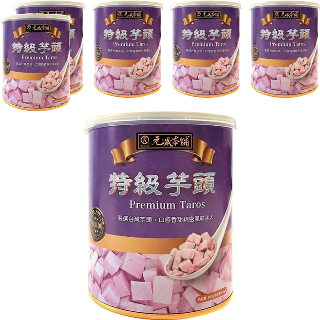 元歲本舖 特級芋頭, 900g, 6罐