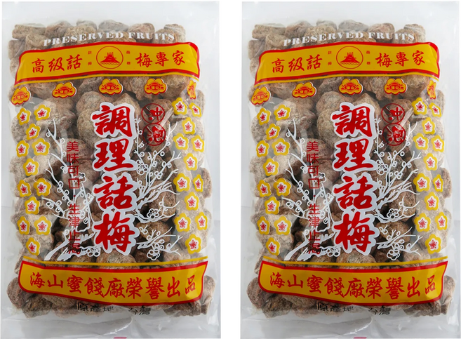 海山 本中白 調理話梅, 500g, 2包