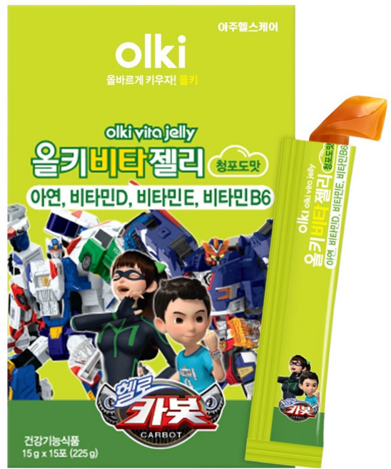 올키 비타젤리 청포도맛 15p, 225g, 1개