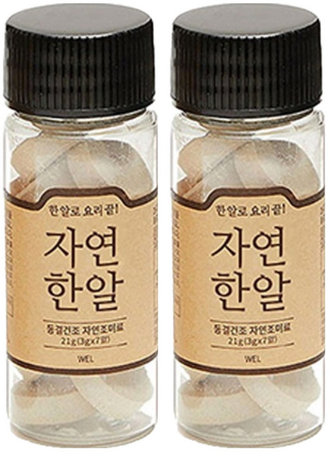 자연한알 휴대용 코인육수, 21g, 2개