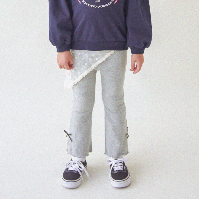 마리앤모리 여아용 쁘띠 리본 부츠컷 레깅스