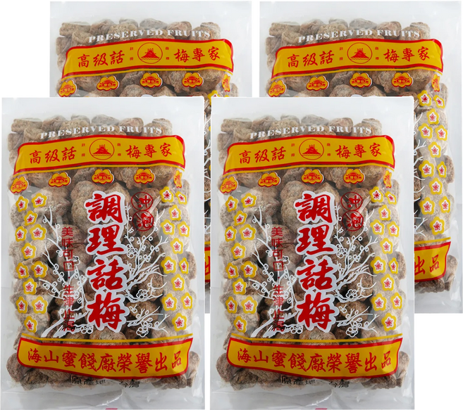 海山 本中白 調理話梅, 500g, 4包