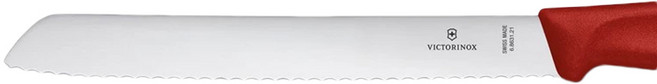 VICTORINOX 瑞士維氏 彩廚系列 瑞士製 麵包刀, 紅色, 1支
