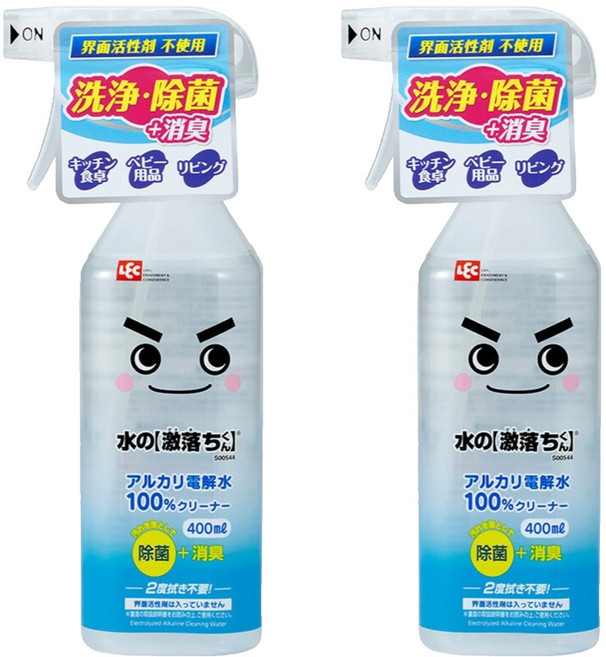 LEC 激落君 電解水清潔劑, 400ml, 2瓶