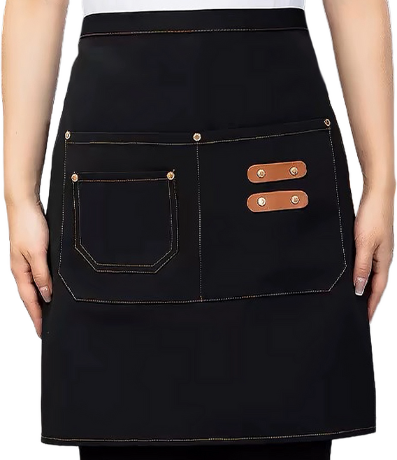 데이소이 반길이 허리 앞치마 ONE SIZE, 1개, 01 블랙