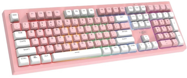 FOXXRAY 狐鐳 藍蒼極致靜音電競鍵盤 108鍵, BKL89PK, 製造商軸, 粉色