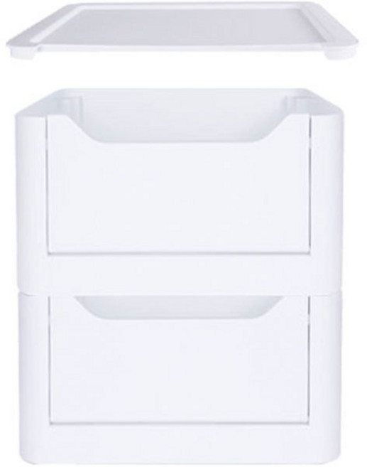 반함 오픈 수납함, 쉘화이트, 2개