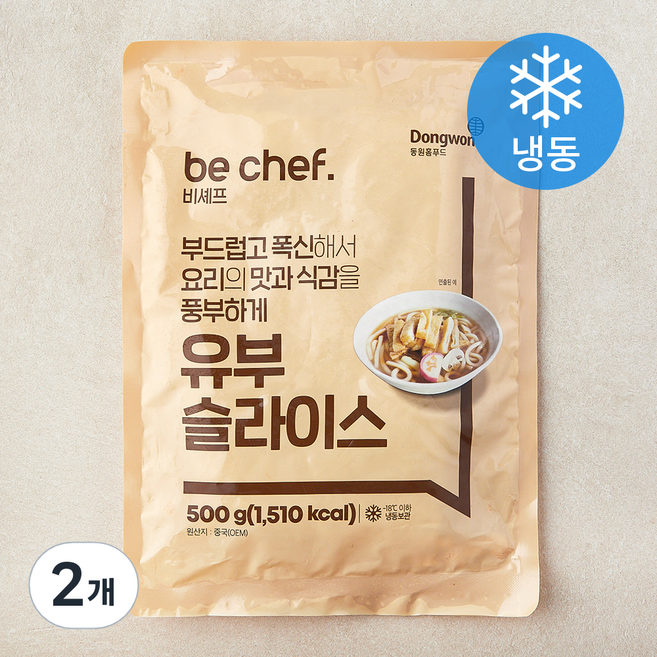 비셰프 유부 슬라이스 (냉동), 500g, 2개