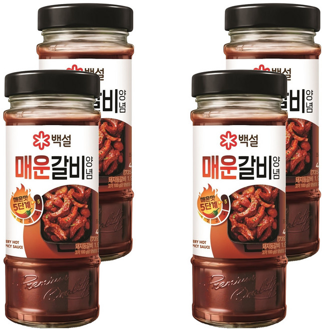 백설 매운갈비양념, 490g, 4개
