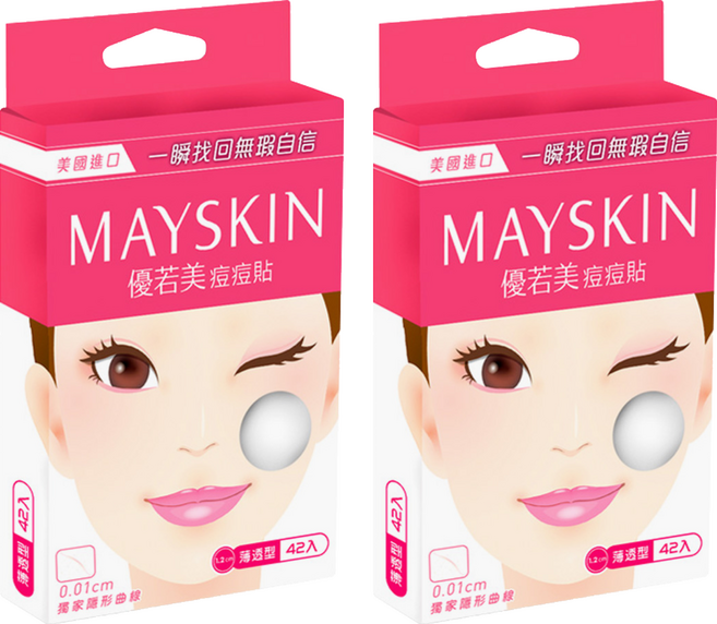 MAYSKIN 優若美 痘痘貼 薄透型, 42入, 2盒