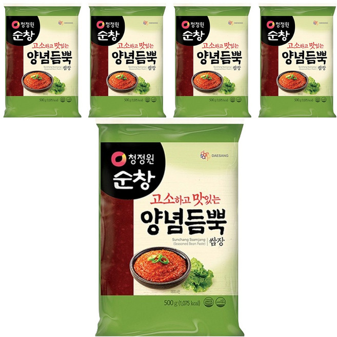 청정원순창 고소하고 맛있는 양념듬뿍 쌈장, 500g, 5개